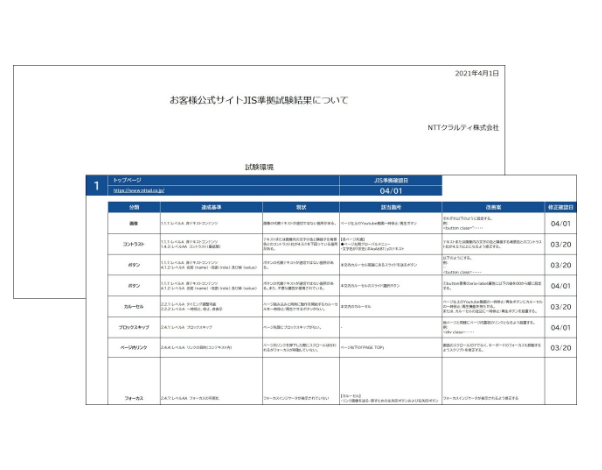 JIS準拠報告書イメージ